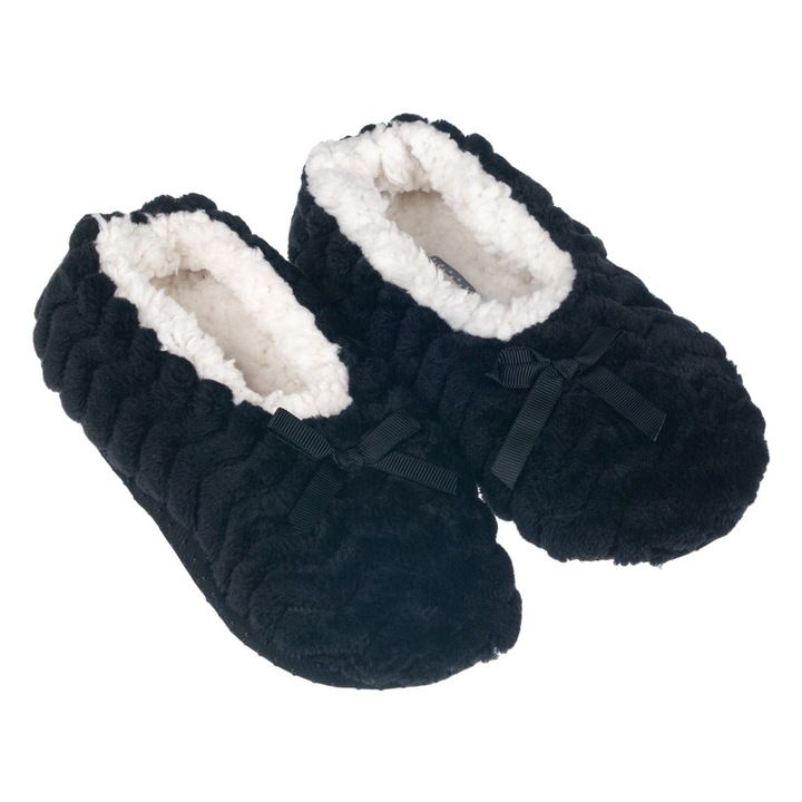 Papuci dama, Zola®,pufosi, stil balerini, negri zig-zag, marimea 39-41