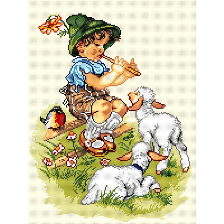 Goblen Rapsodia mieilor , Hudemas , kit goblen cu diagrama alb negru , cu fire mouline