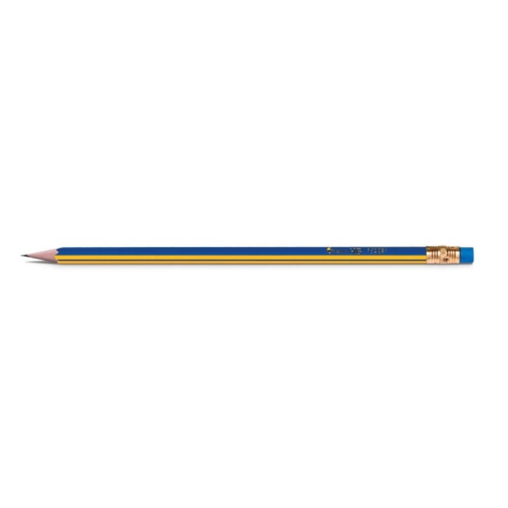 FORPUS grafit ceruza, HB ólom, hatszögletű fa test radírral, 12 db
