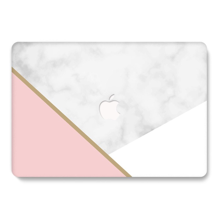 OEM Tok, Macbook Pro 13-hoz, rózsaszín, márvány betétmodell, toktípus