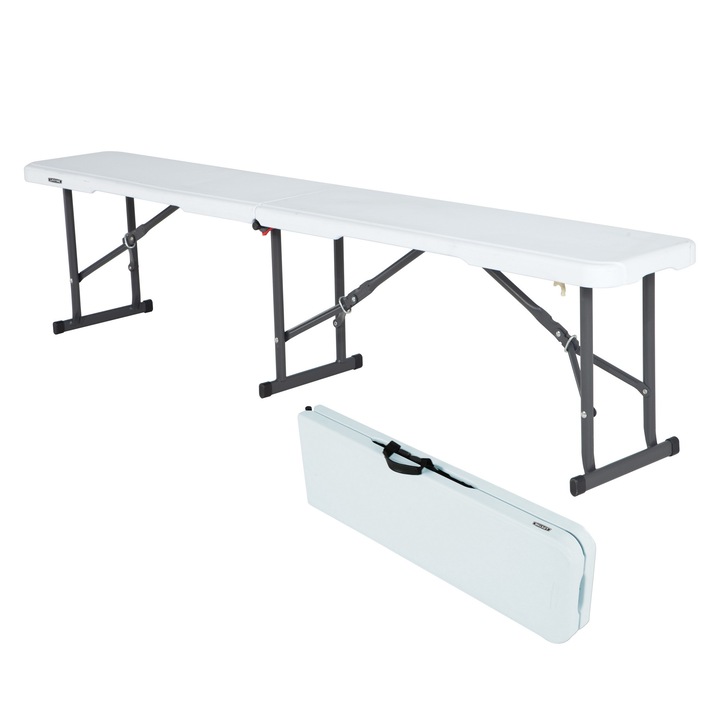 Градинска пейка Memphis, 1828 x 421 mm, бяла