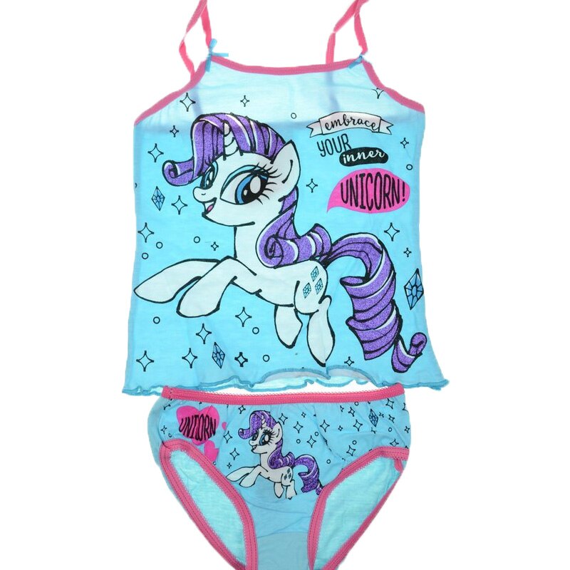 Set maiou si chilot pentru fete Sun City Little Pony HS3018, Albastru