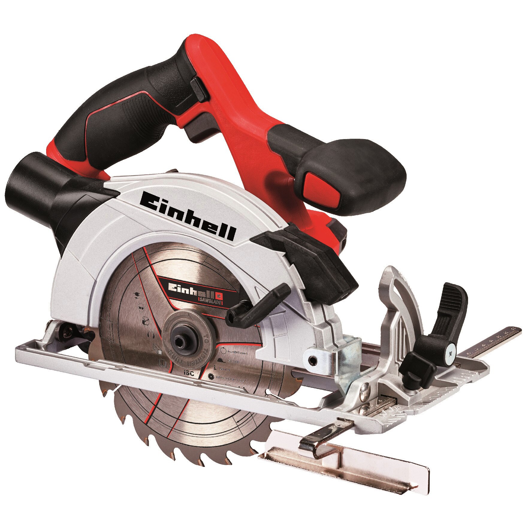 Fierastrau circular de mana Einhell Power X-Change TE-CS 18/165-1 Li - Kit, 4200 RPM, 165 mm, adancime taiere 54 mm + incarcator rapid si acumulator de 4.0 Ah