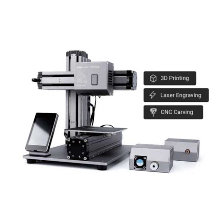 3D Принтер Snapmaker 1.0, 80001, 3 в 1, 3D печат, Лазерно гравиране, CNC
