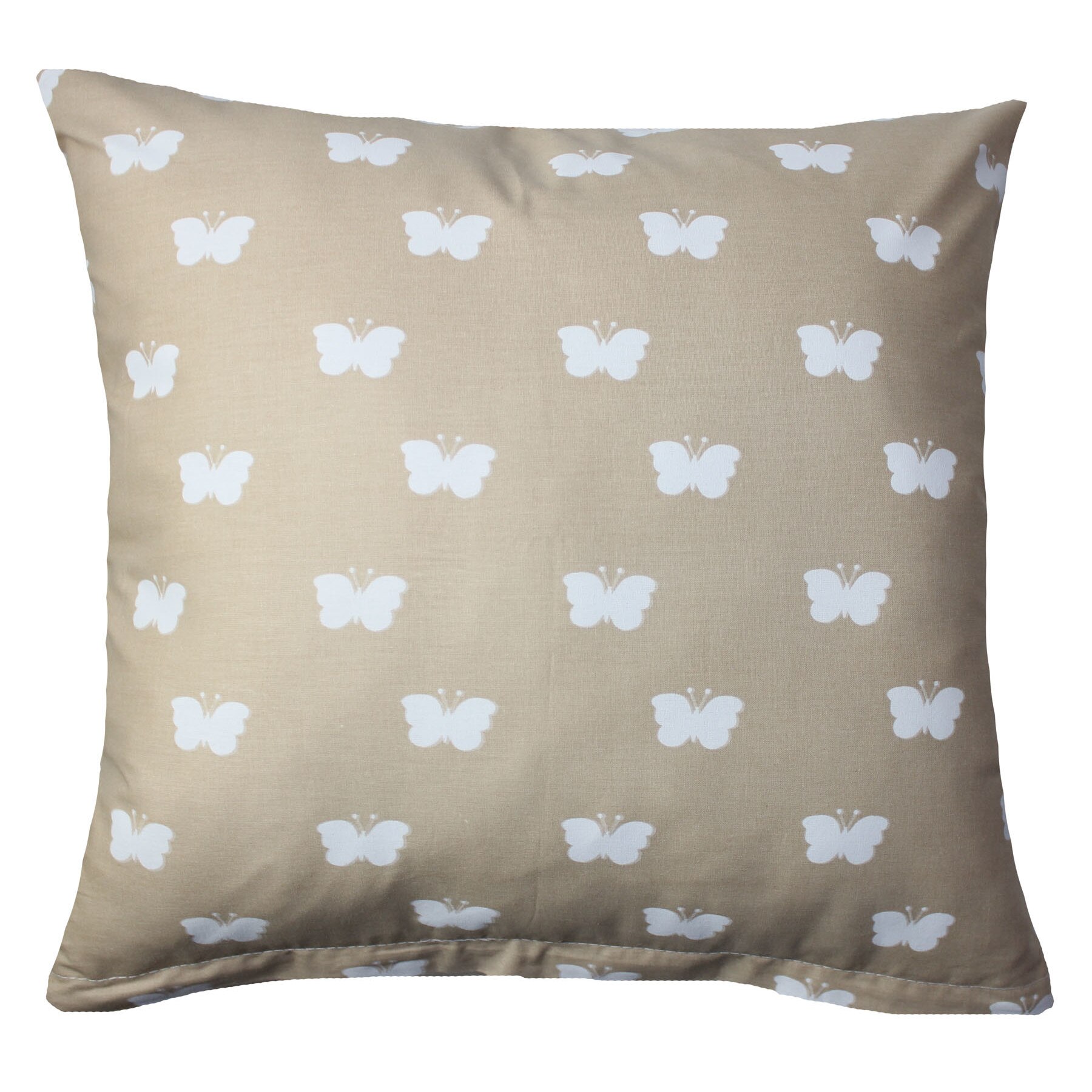 Fata de perna, crem cu fluturasi, 40x40cm