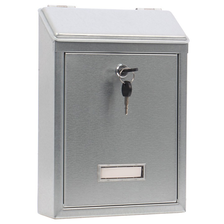 DacEnergy © postaláda, acéllemezből, 2 kulcsos zárral, 21 x 6 x 30 cm, horganyzott