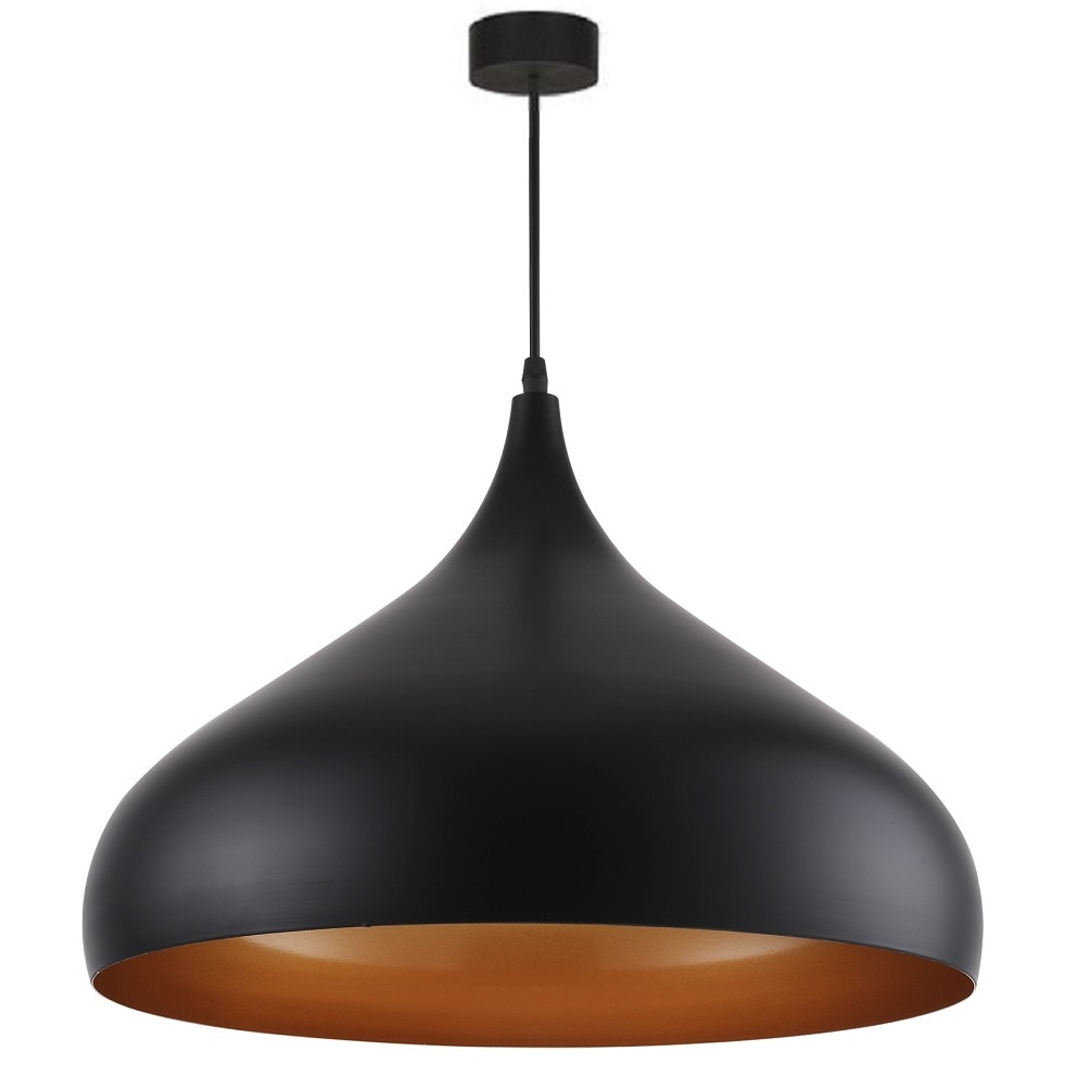 Pendul Erste, Minimalist, 1x E27 X 60W , D40 CM , negru+auriu, 38541