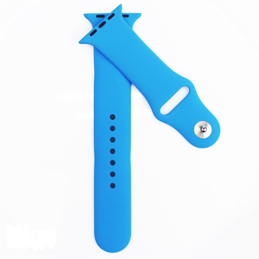 Curea din silicon pentru Apple Watch, compatibil cu dimensiunea 42/44 mm, Albastru Azur, BBL1791