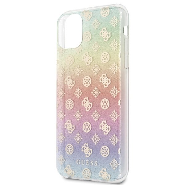 Husa de protectie, Guess Peony Solid Glitter, iPhone 11 Pro Max, Multicolor