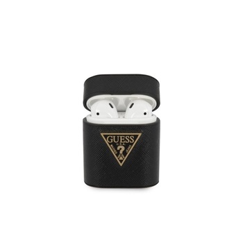 Husa Protectie Casti Guess Saffiano pentru Apple AirPods Gen 1 / Apple AirPods Gen 2, Neagra GUACA2VSATMLBK Husa Protectie Casti Guess Saffiano pentru Apple AirPods Gen 1 / Apple AirPods Gen 2, Neagra GUACA2VSATMLBK