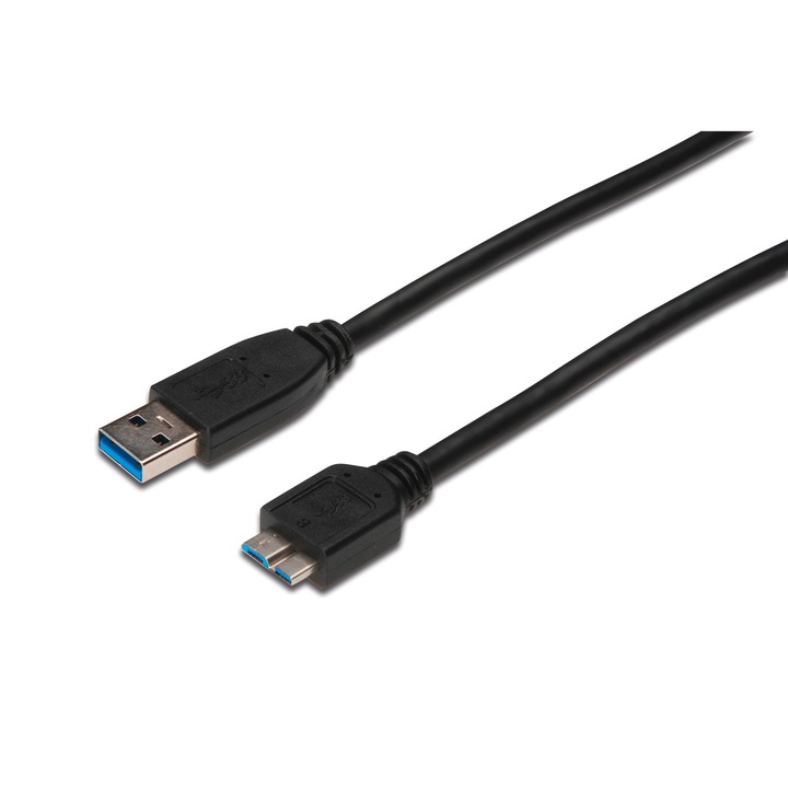 Кабел USB 3.0 A мъжки - micro B мъжки 1m Digitus