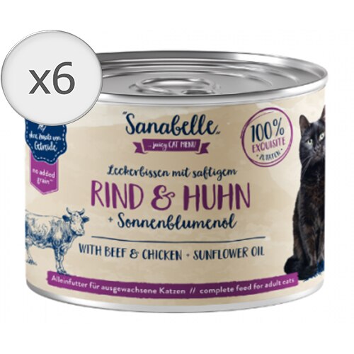 Hrana umeda pentru pisici Sanabelle Vita & Pui, 6 x 195g