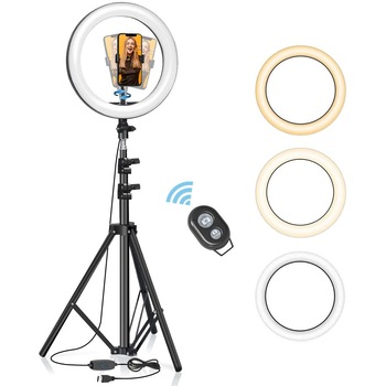Lampa Circulara LED BlitzWolf BW-SL2 Make up Profesionala, Ring Light 120 Leduri cu Lumina Rece/Calda Lampa Circulara LED BlitzWolf BW-SL2 Make up Profesionala, Ring Light 120 Leduri cu Lumina Rece/Calda