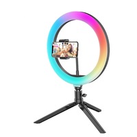 lampa circulara led blitzwolf bw-sl5 rgb make up profesionala ring light 120 leduri 10 culori de lumina telecomanda imagen 43_0_
0