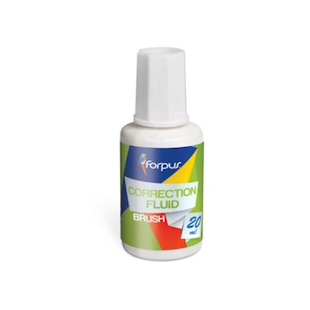Corector Fluid FORPUS Tip Pensula, 20 ml, Culoare Alba Corector Fluid FORPUS Tip Pensula, 20 ml, Culoare Alba