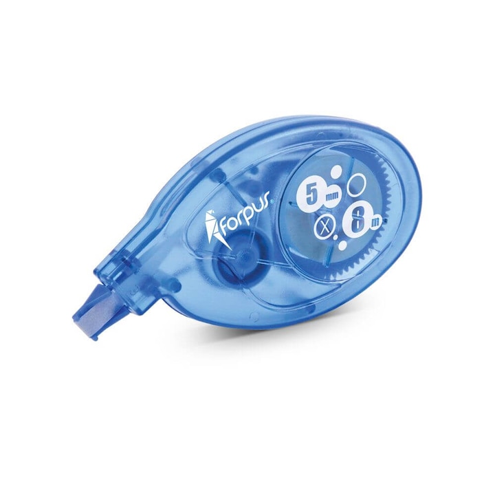 Dispenser cu Banda Corectoare FORPUS, 5mm x 8m, Culoare Alba