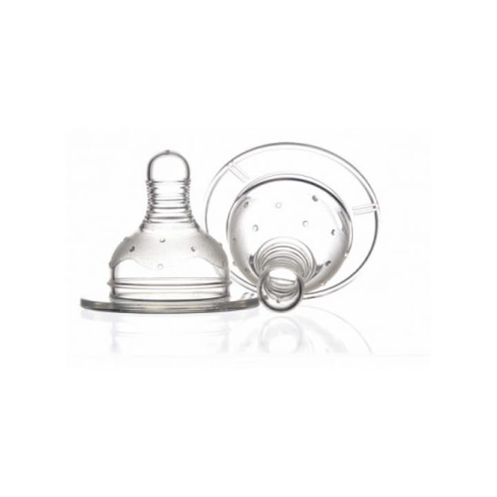 Set 2 tetine silicon Minut Baby gat larg-0+