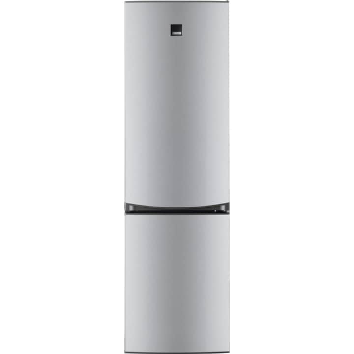 Zanussi ZNLN34EX2 kombinált hűtőszekrény, 220L, M:185cm, Low Frost, E energiaosztály, Inox