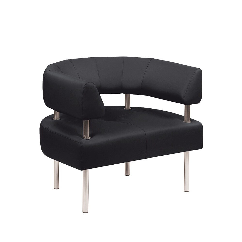 Fotoliu MF Office, piele ecologica, Negru