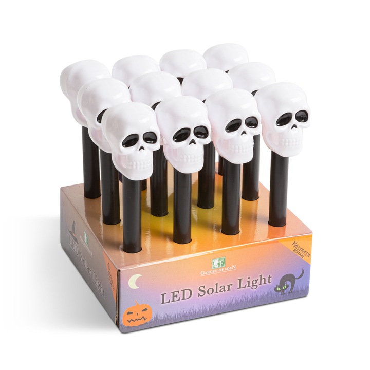 LED-es szolár lámpa - Halloween - koponya