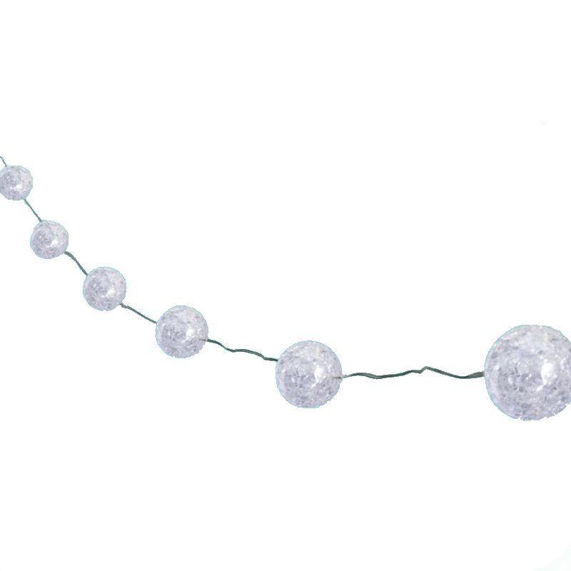 Instalatie ornamentala 10 LED-uri, decor glob, 1.35 m, lumina alb rece