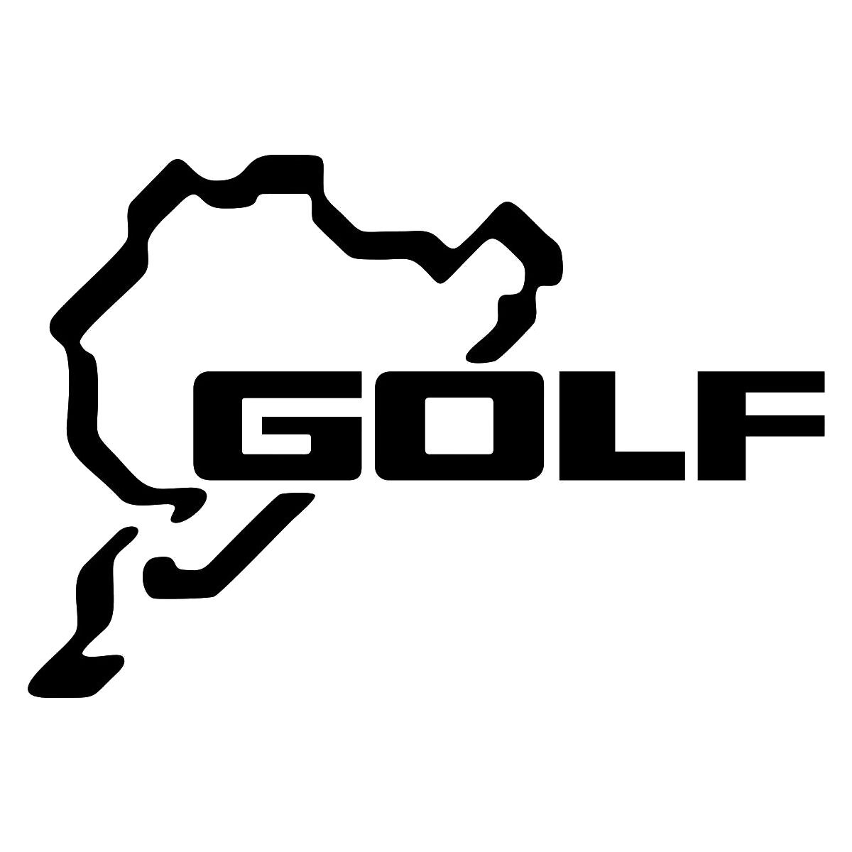Sticker auto Golf on Nurburgring, 14.6 x 10 cm