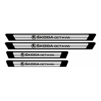 Set 4 protectii praguri adezive Skoda Octavia, imitatie Crom Set 4 protectii praguri adezive Skoda Octavia, imitatie Crom