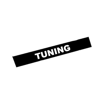 Sticker parasolar TUNING, 126 x 9 cm, scris alb Sticker parasolar TUNING, 126 x 9 cm, scris alb