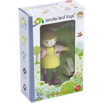 Set figurine din lemn Tender Leaf Toys - Amy si iepurasul, 12 cm Set figurine din lemn Tender Leaf Toys - Amy si iepurasul, 12 cm