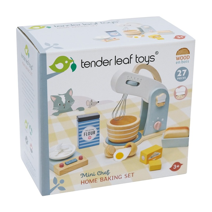 Set de joaca din lemn Tender Leaf Toys - Robot de bucatarie, 27 piese