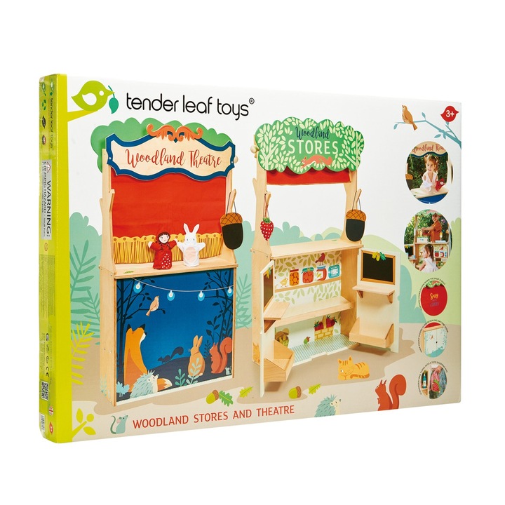 Set de joaca din lemn Tender Leaf Toys - Magazin si teatru de marionete