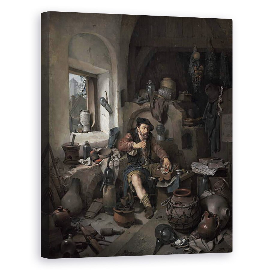 Tablou canvas - Cornelis Bega - Alchimistul, 40 x 50 cm