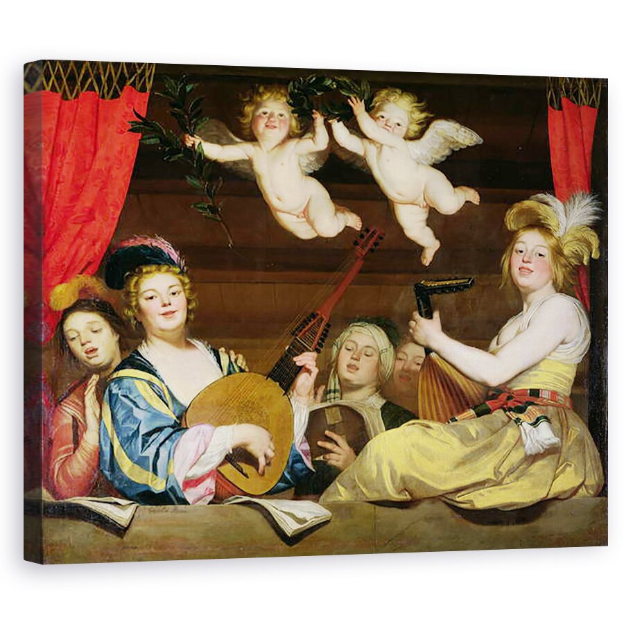 Tablou canvas - Gerrit van Honthorst - Concertul, 40 x 50 cm