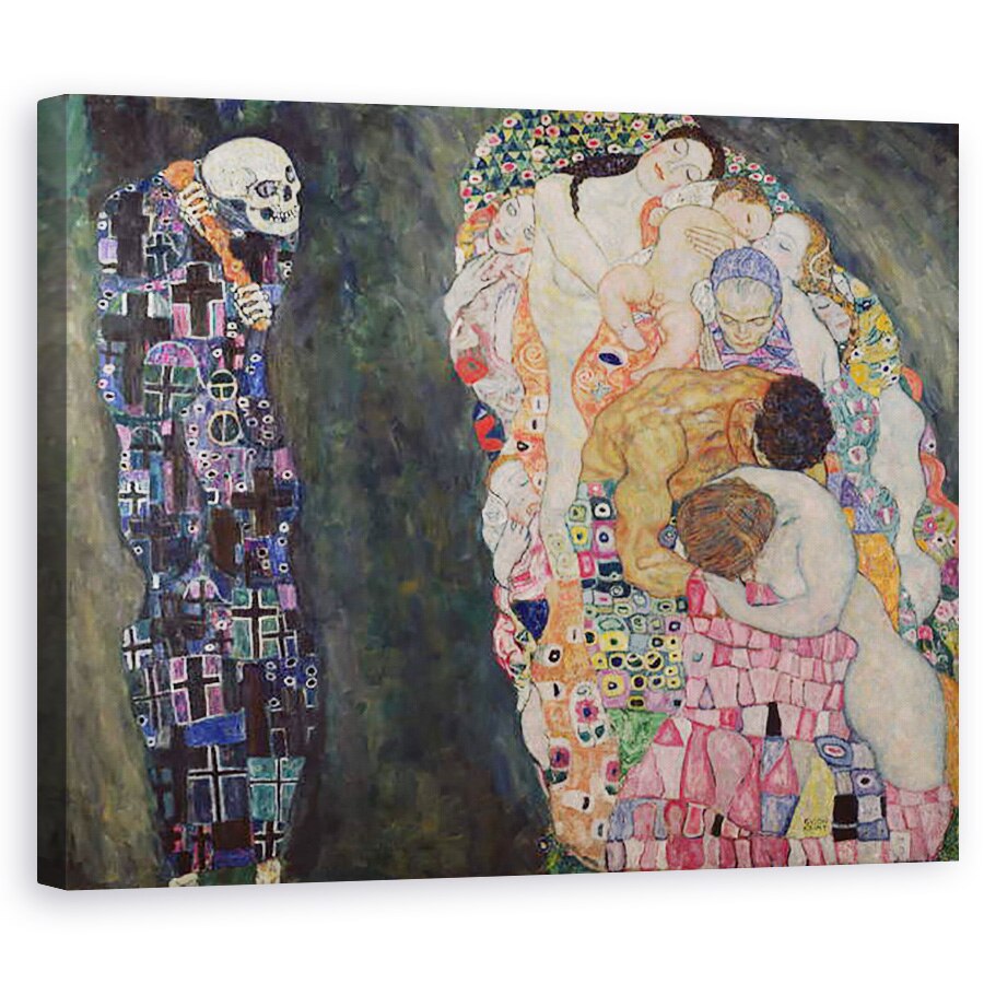 Tablou canvas - Gustav Klimt - Moarte si Viata, 40 x 50 cm