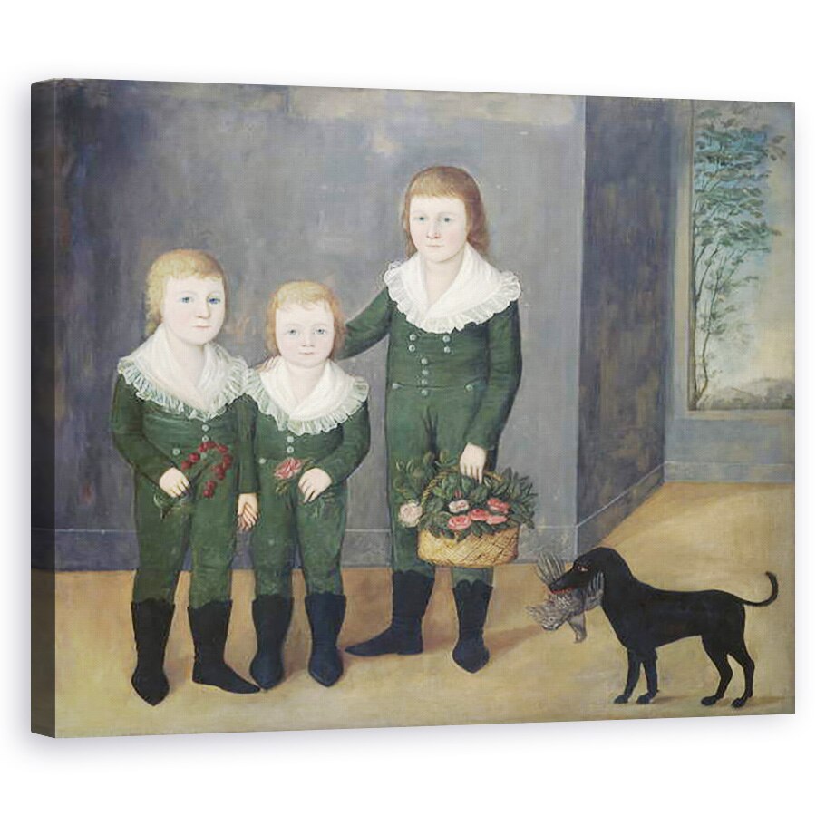 Tablou canvas - Joshua Johnson - Westwood Copiii c.1807 , 40 x 50 cm