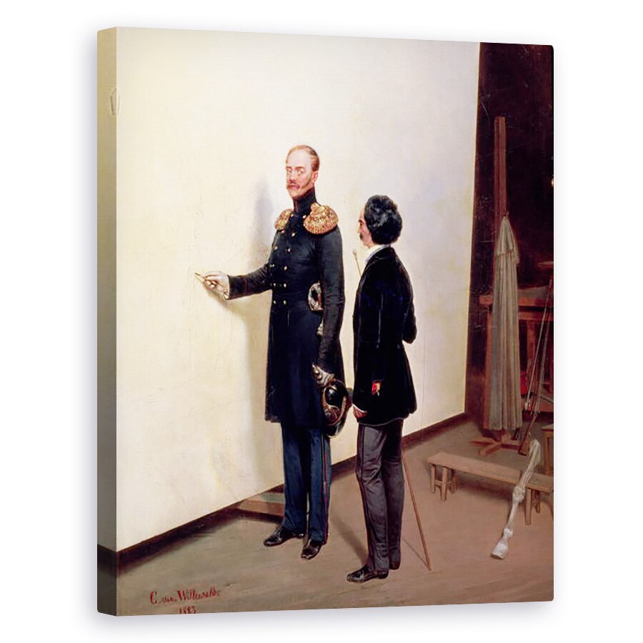 Tablou canvas - Bogdan Villeval'de - tar si Artist - Nikolay I 1796-1855 in Atelierul Artistului, 40 x 50 cm