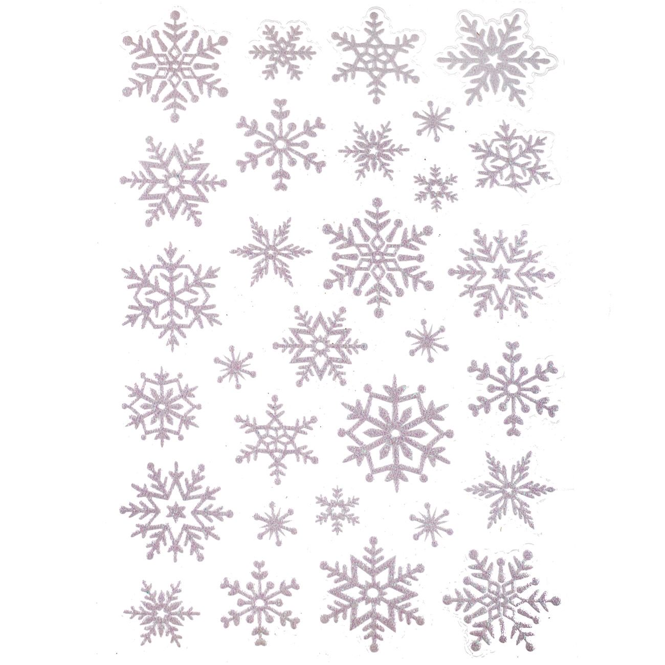 Set 30 stickere decorative cu fulgi albi de zapada, Maison du Paradis