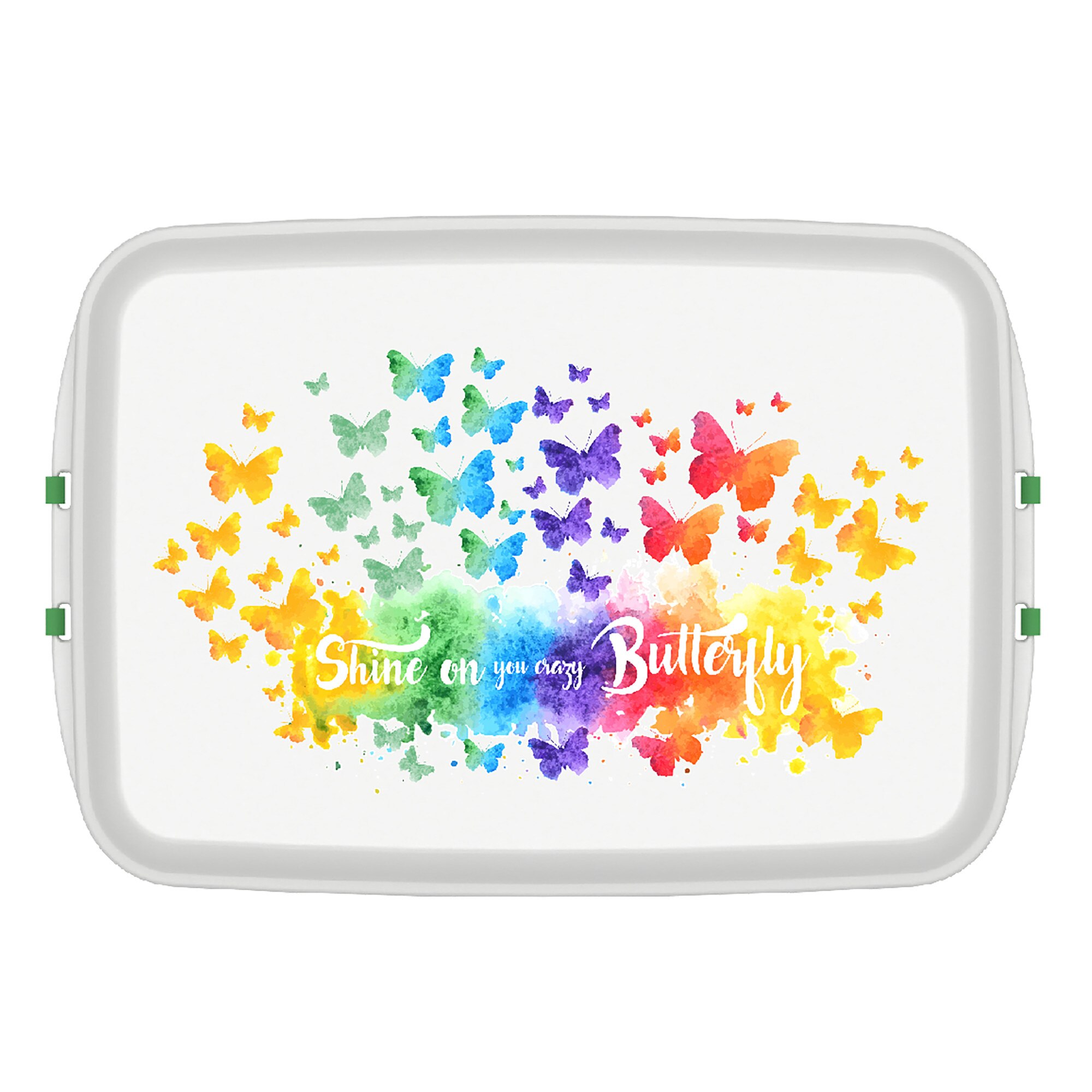 Cutie pranz Biodora, Fluturi, bioplastic, 12x18x5 cm