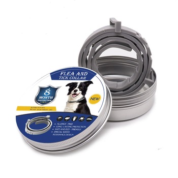 Zgarda Antiparazitara, LittleDomi, pentru Purici si Capuse, Protectie pana la 8 luni pentru Caini, Fara Alergeni, 62x1.3cm, Silicon, Gri Zgarda Antiparazitara, LittleDomi, pentru Purici si Capuse, Protectie pana la 8 luni pentru Caini, Fara Alergeni, 62x1.3cm, Silicon, Gri