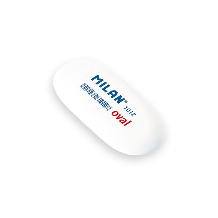 Гума за Молив Milan 1012, Овална, Бяла
