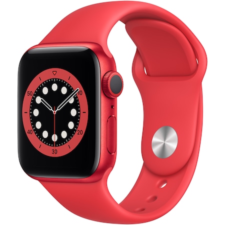 Apple Watch 6, GPS, Корпус Red Aluminium 40mm, Red Sport Band