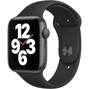 Apple Watch SE, GPS, Carcasa Space Gray Aluminium 44mm, Black Sport Band Apple Watch SE, GPS, Carcasa Space Gray Aluminium 44mm, Black Sport Band