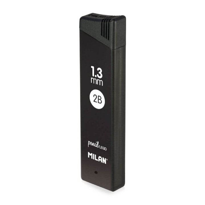 Set Mine Creion Mecanic MILAN Lead, 2B, 1.3 mm, 12 Bucati