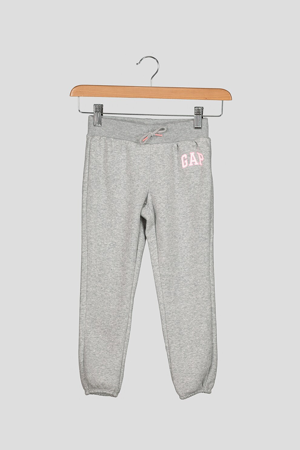 GAP, Pantaloni sport cu mansete elastice, Gri deschis