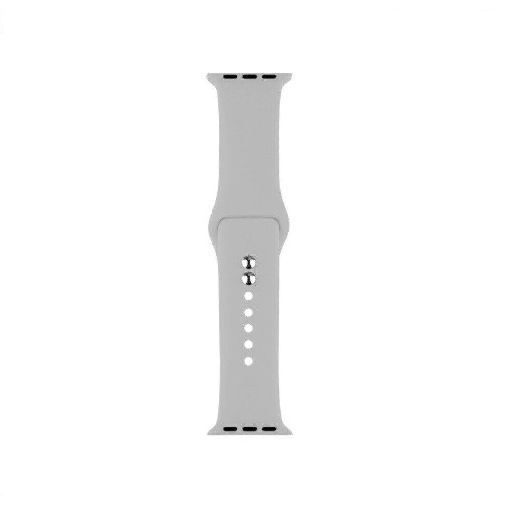 Curea din silicon pentru Apple Watch, compatibil cu dimensiunea 42/44 mm, Gri Ice, BBL1795