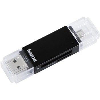 Card reader Hama 181056, microUSB, USB, 480Mbit/s, Negru Card reader Hama 181056, microUSB, USB, 480Mbit/s, Negru