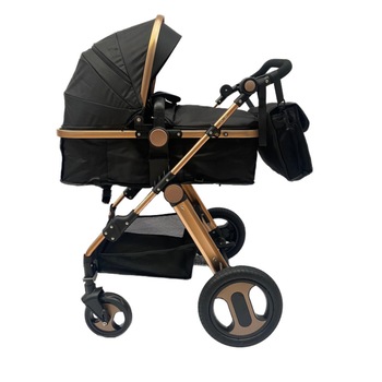 Carucior 2 in 1 reversibil, transformabil landou-sport, 808 Negru - Krista® Carucior 2 in 1 reversibil, transformabil landou-sport, 808 Negru - Krista®