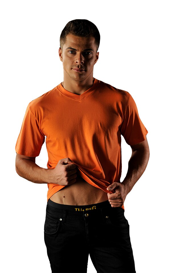 Tricou barbati cu maneca scurta, Tuareg, Model 2, Caramiziu