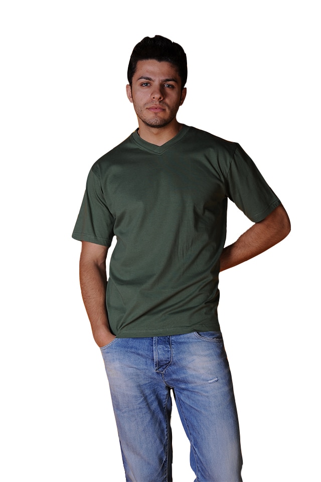 Tricou barbati cu maneca scurta, Tuareg, Model 2, Kaki inchis
