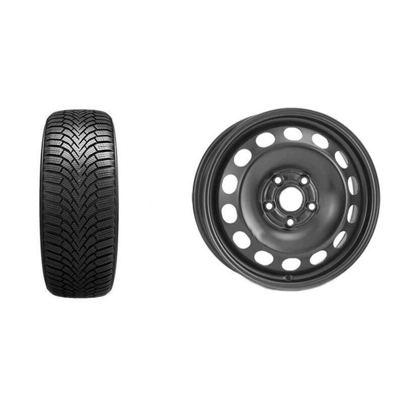Roata completa VW Golf 5, Skoda Octavia 2, Seat Leon janta otel ALCAR 9915 6.5x16 + anvelopa Iarna Sailun IceBlazer Alpine+ 205/55R16 91H